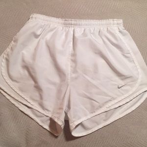 Nike White Tempo running shorts